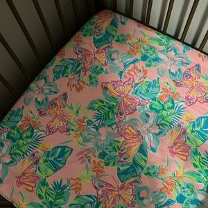 Pottery Barn kids x Lilly Pulitzer crib sheet